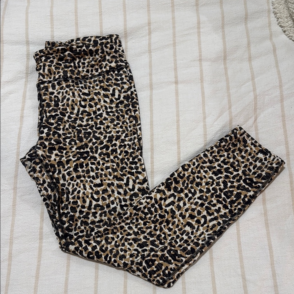 Outdoor voices leopard print tech sweat Leggings